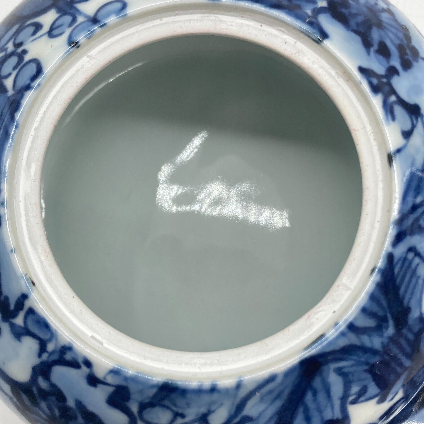 Japanese Side Handle Teapot Yokode Kyusu & 4 Teacups Yunomi Blue & White Floral