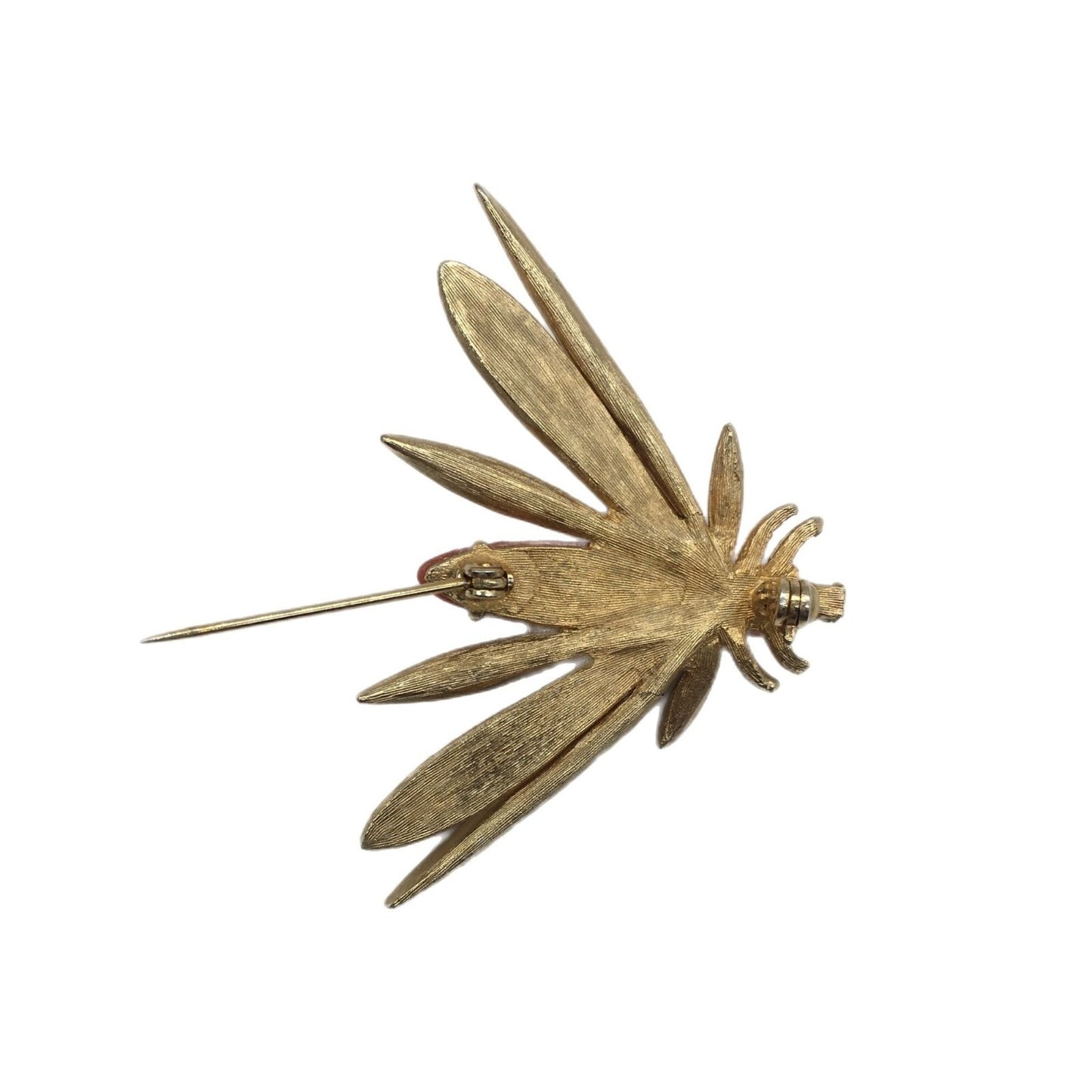 Lovely Winged Insect Brooch Rhinestone Bug Flying Vintage Jewelry Nature Granny