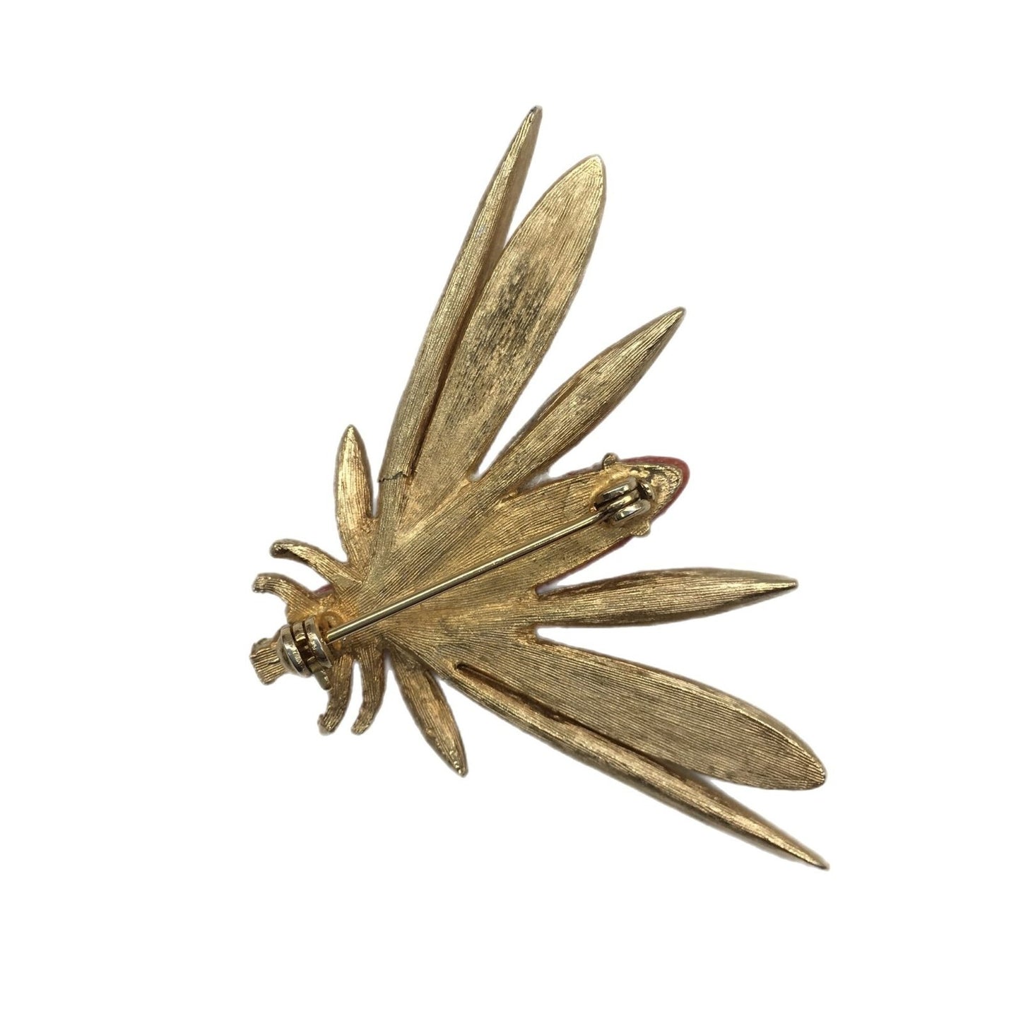 Lovely Winged Insect Brooch Rhinestone Bug Flying Vintage Jewelry Nature Granny