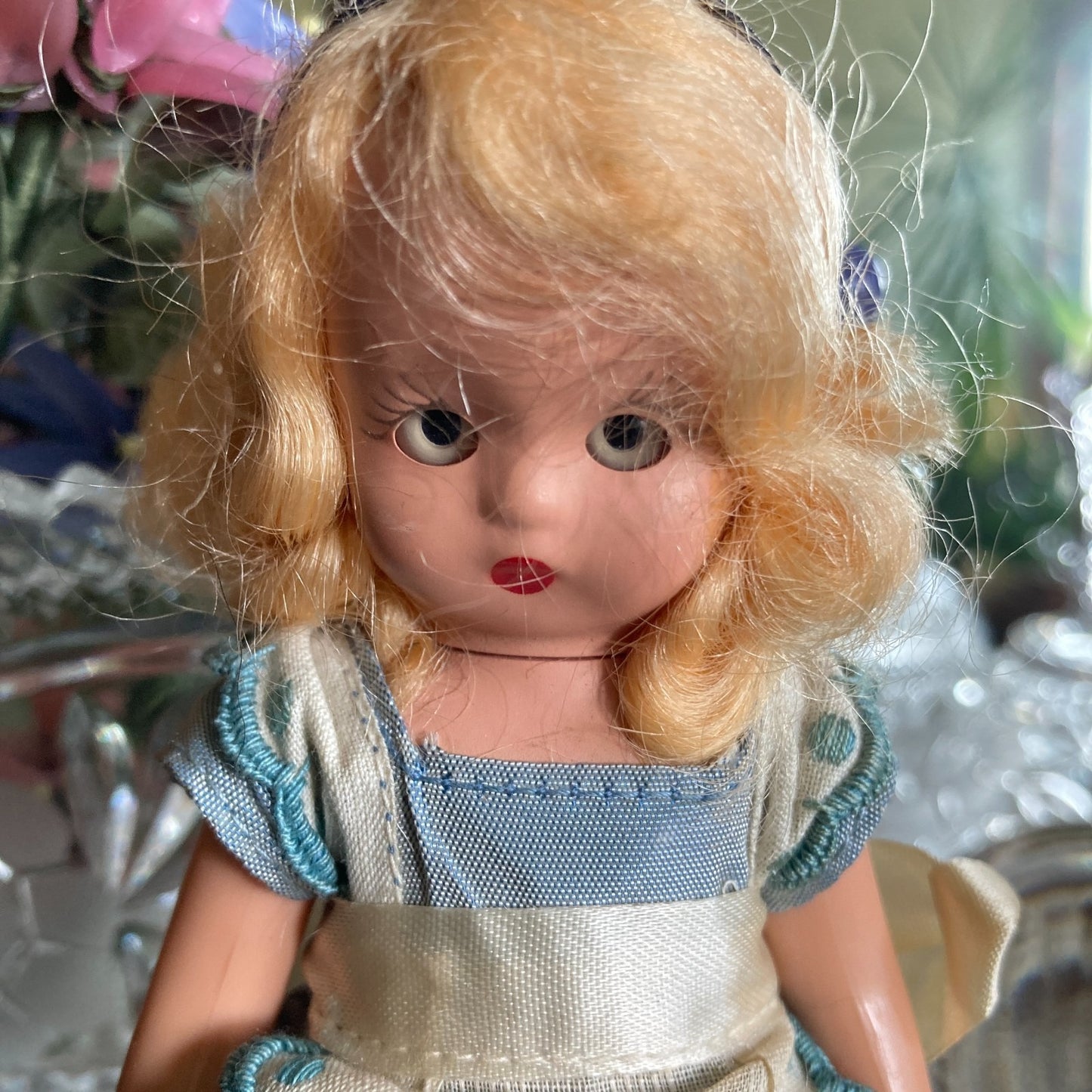 Two Nancy Ann Dolls Alice Through Looking Glass & Tuesday's Child Hard Plastic