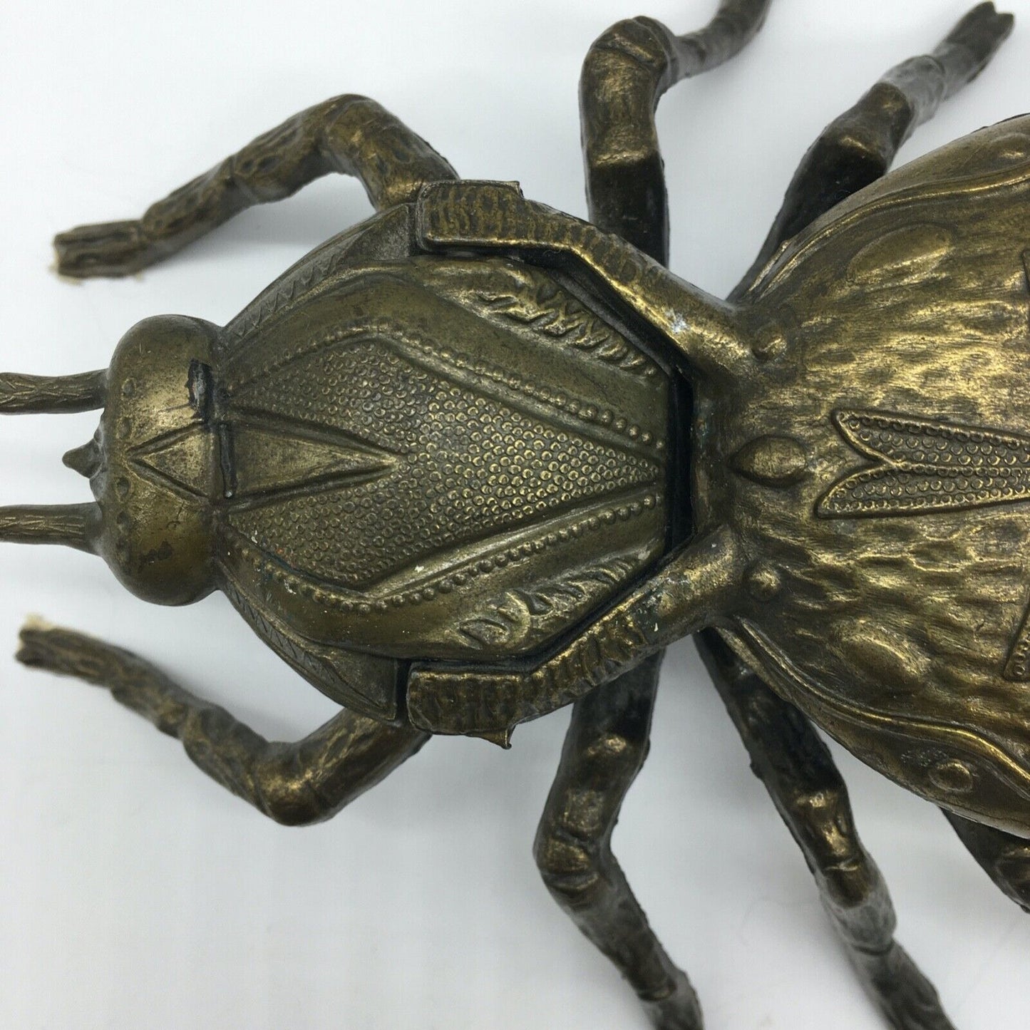 Mod Dep E Brev Brass 8 Leg Spider Vintage MCM Ashtray Italian Lidded Arachnid