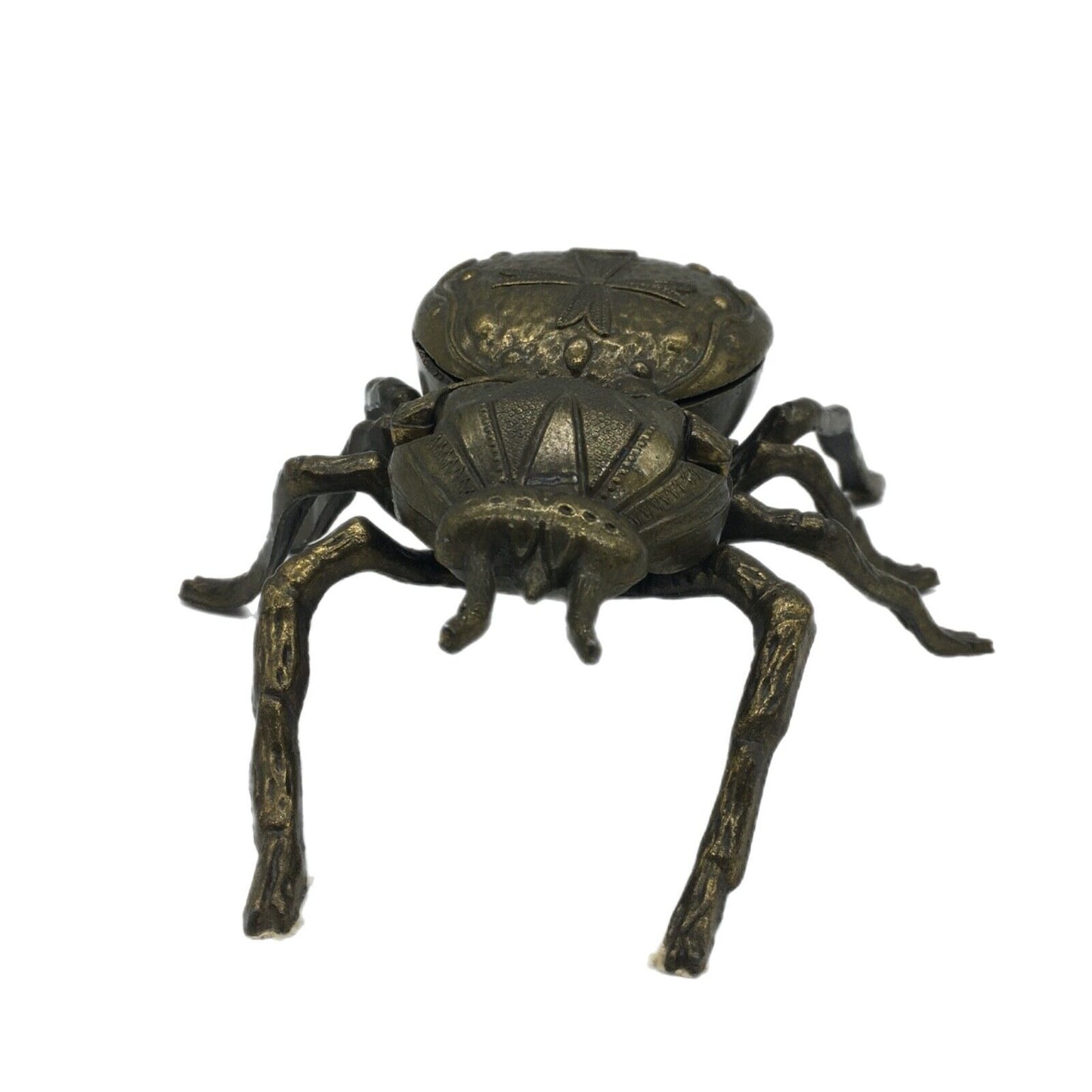 Mod Dep E Brev Brass 8 Leg Spider Vintage MCM Ashtray Italian Lidded Arachnid