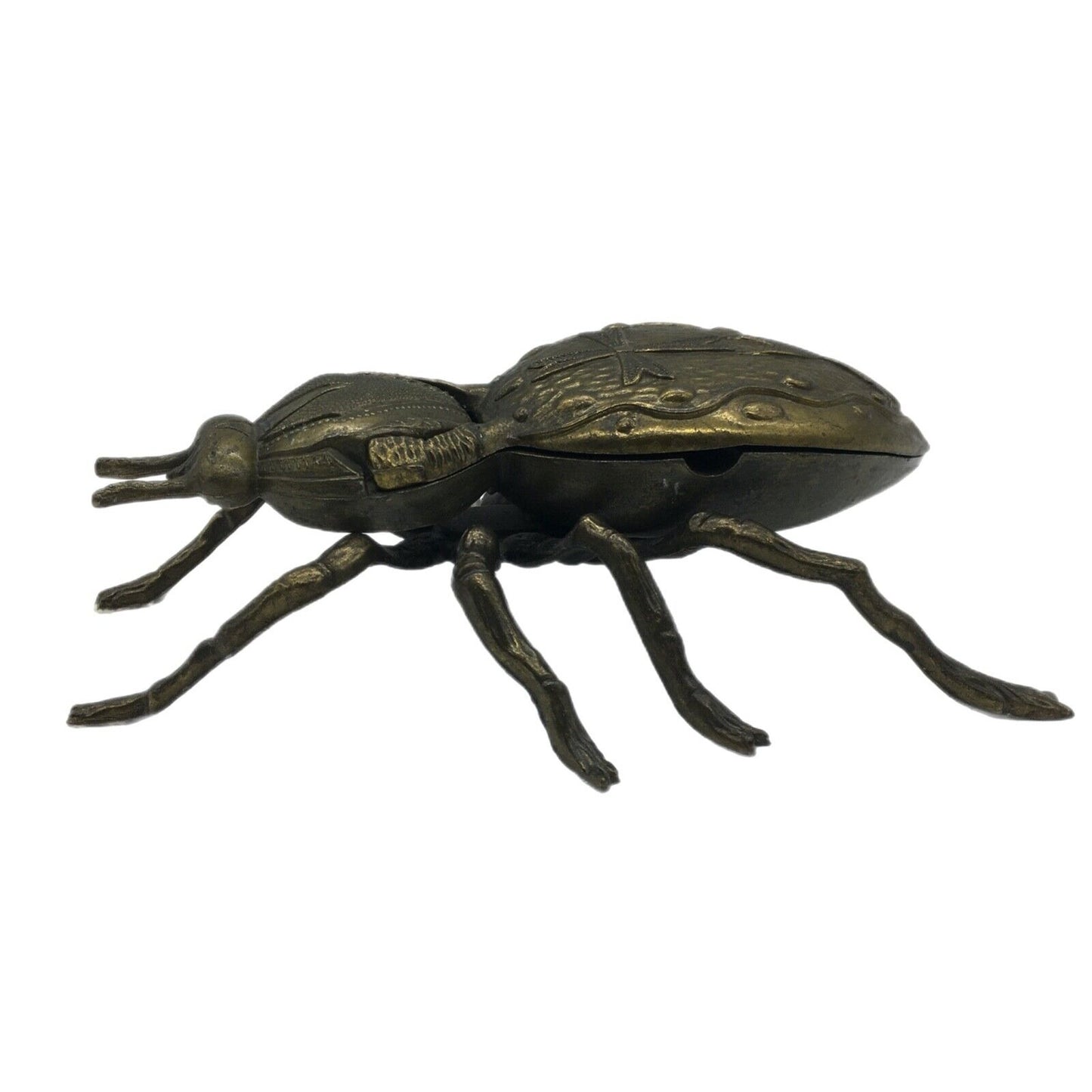 Mod Dep E Brev Brass 8 Leg Spider Vintage MCM Ashtray Italian Lidded Arachnid