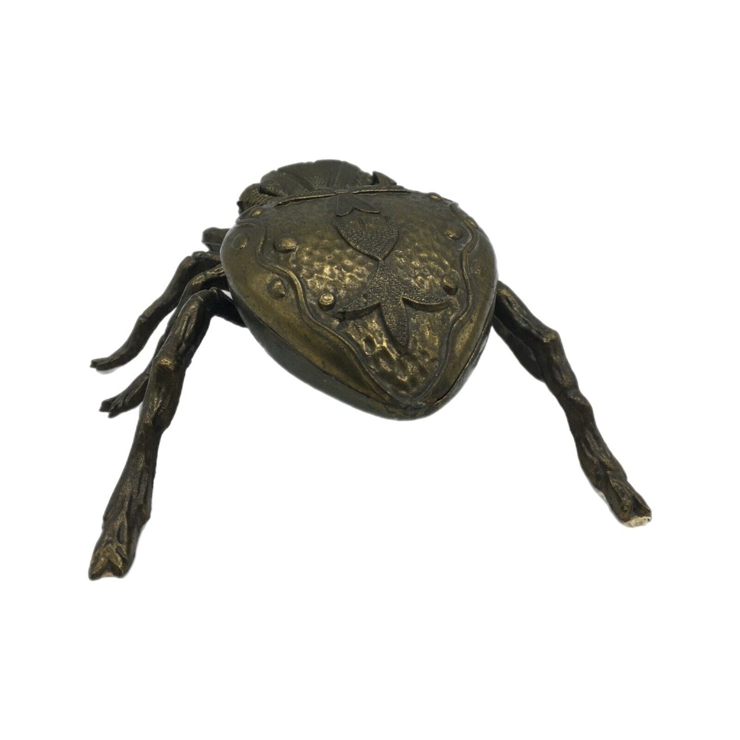 Mod Dep E Brev Brass 8 Leg Spider Vintage MCM Ashtray Italian Lidded Arachnid