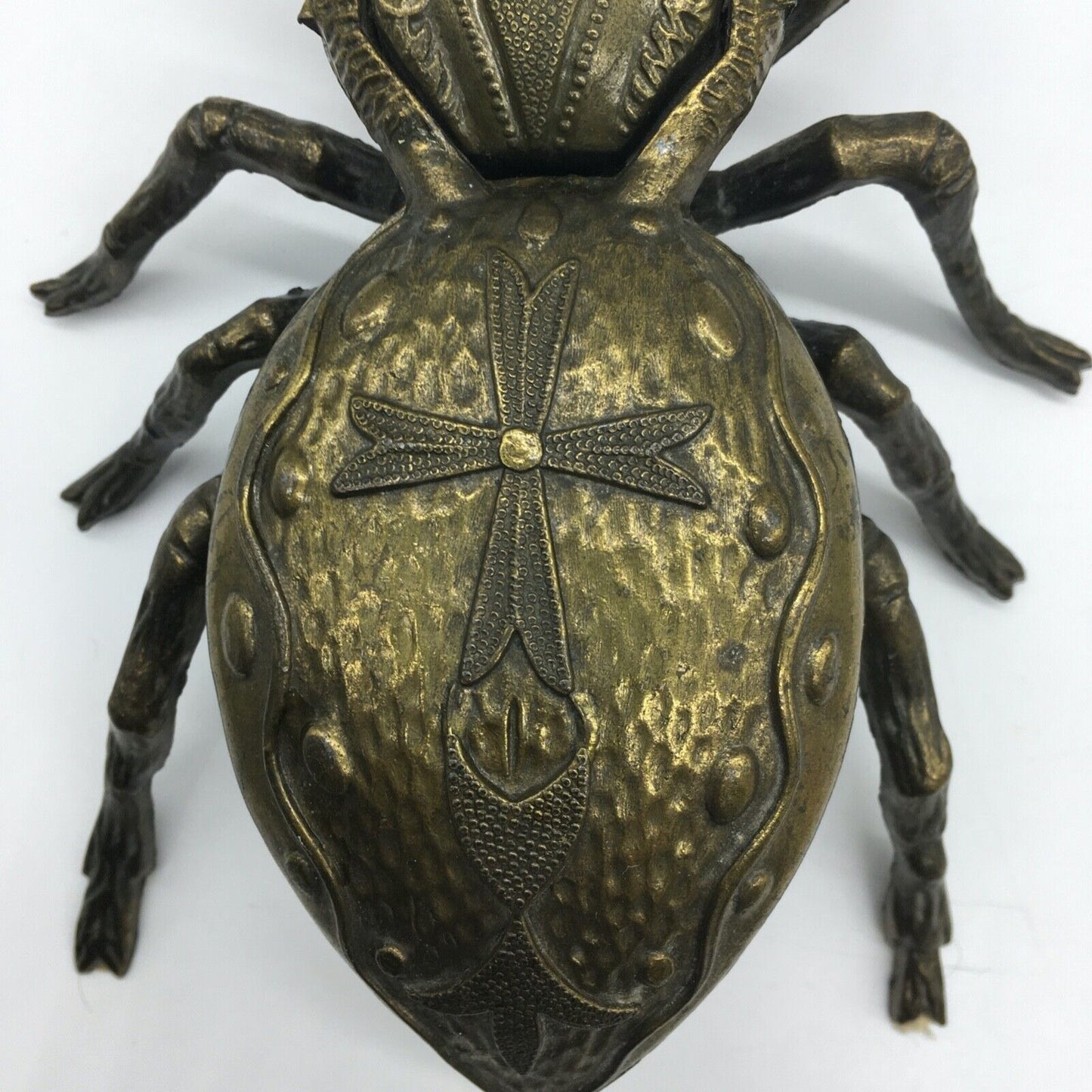 Mod Dep E Brev Brass 8 Leg Spider Vintage MCM Ashtray Italian Lidded Arachnid