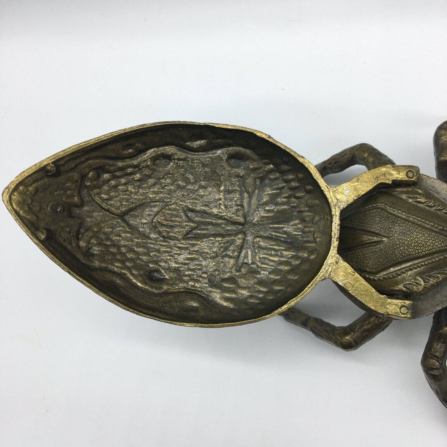 Mod Dep E Brev Brass 8 Leg Spider Vintage MCM Ashtray Italian Lidded Arachnid