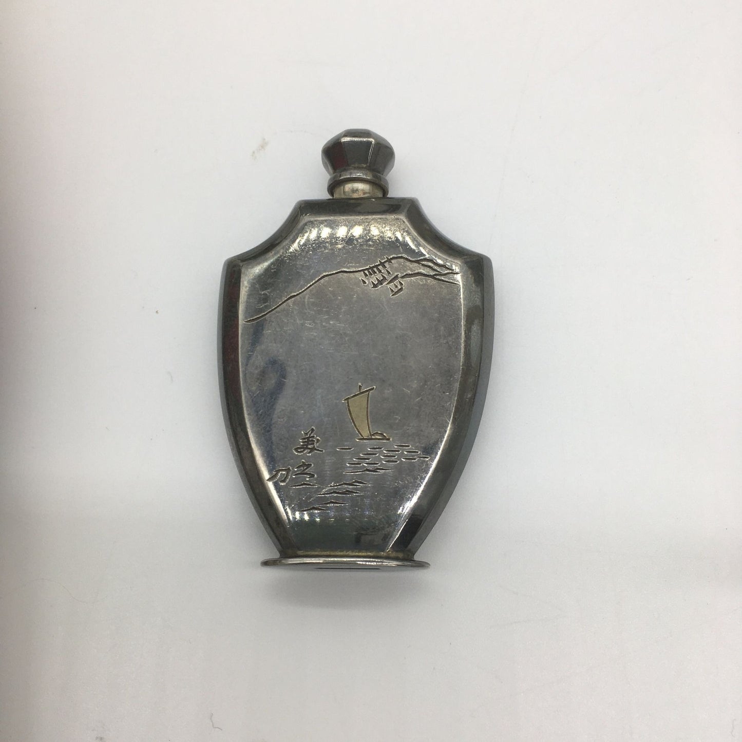 Sterling Silver Perfume Bottle, 950 Silver Perfume Vessel, Collectible Perfume Bottles, Perfume Scent Applicator, Japanese Souvenir