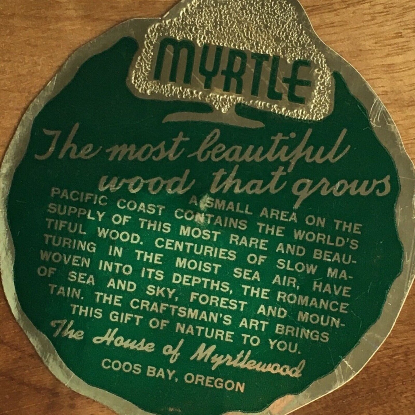 MCM Myrtle Wood Pedestal Wood Bowl Lid Tiki Bar Home Vintage Coos Bay Oregon VTG