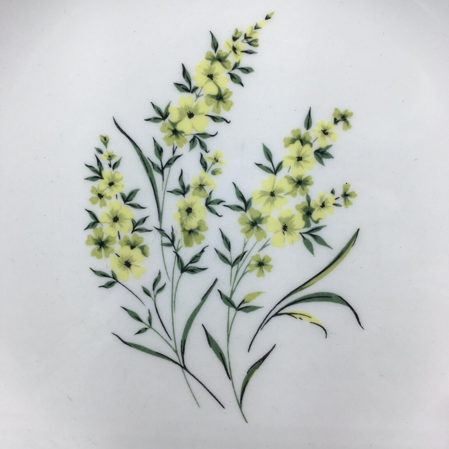 Taylor Smith & Taylor Dessert Plates Set of 8 Lemon Blossom Sage Green & Yellow