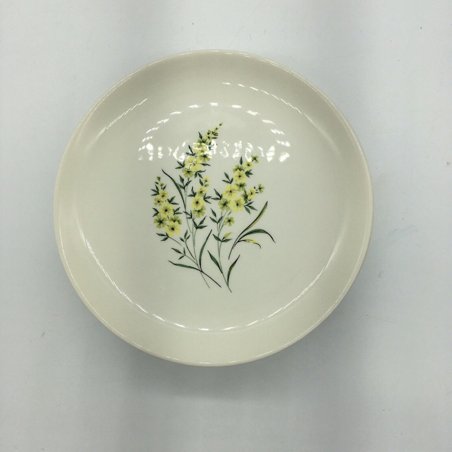 Taylor Smith & Taylor Dessert Plates Set of 8 Lemon Blossom Sage Green & Yellow