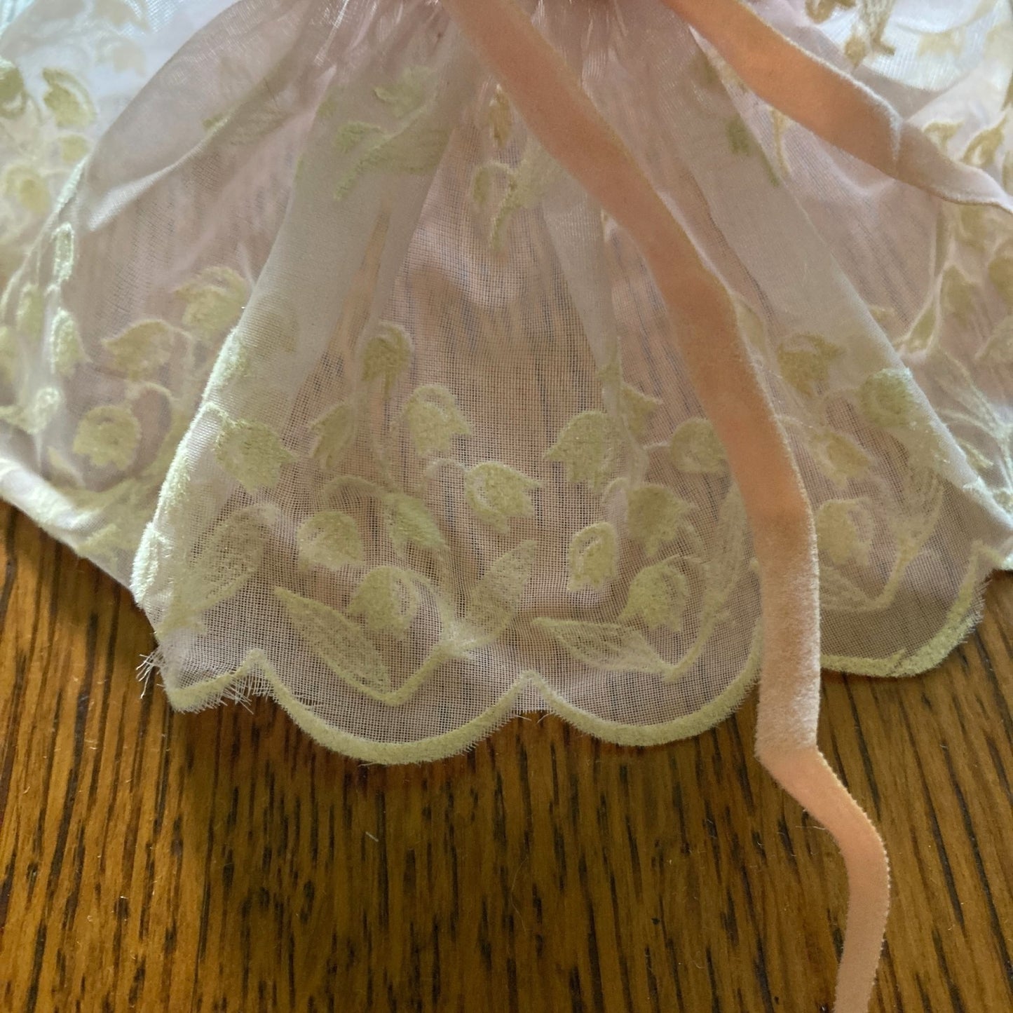 Betsy McCall Pink Party Dress Lily of the Valley Hat Shoes Socks Underskirt Box