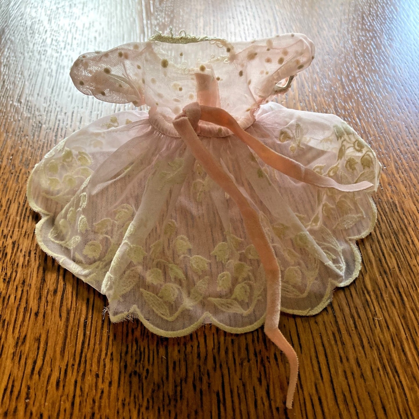 Betsy McCall Pink Party Dress Lily of the Valley Hat Shoes Socks Underskirt Box