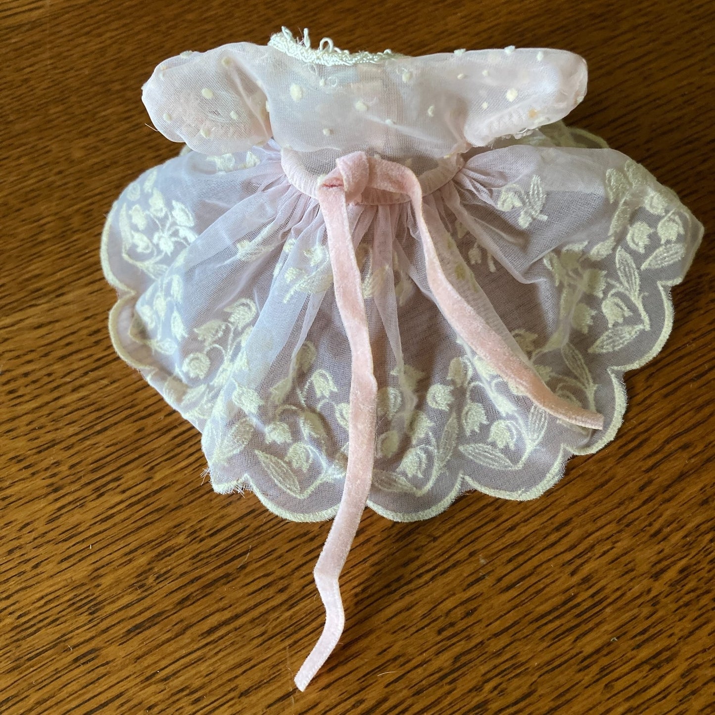 Betsy McCall Pink Party Dress Lily of the Valley Hat Shoes Socks Underskirt Box