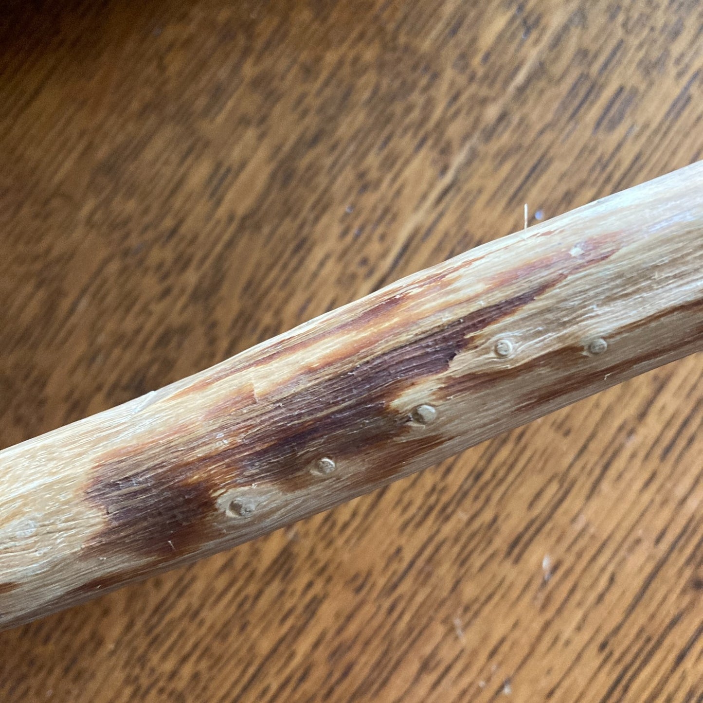 Folk Art Handmade Broom Natural Fiber Bristles Wood Handle Halloween Autumn Home