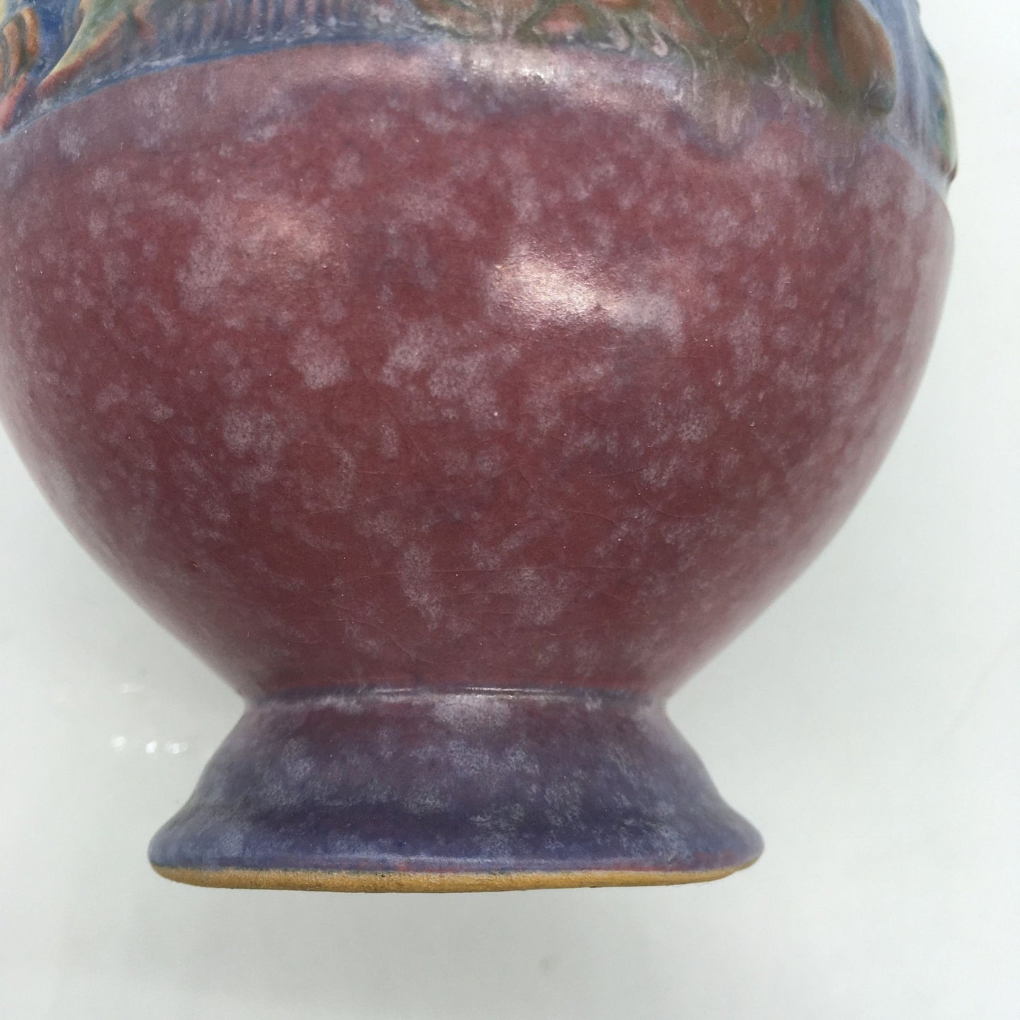 Vintage Roseville Art Pottery Pink Purple Baneda Vase 589-6 Pumpkins