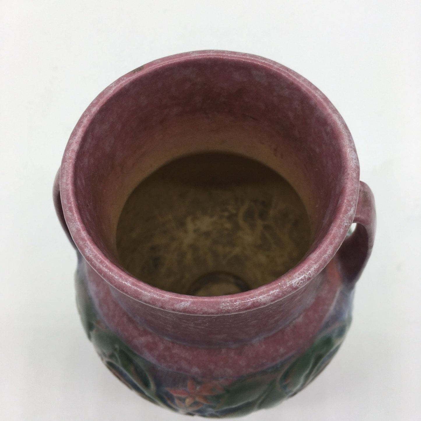 Vintage Roseville Art Pottery Pink Purple Baneda Vase 589-6 Pumpkins