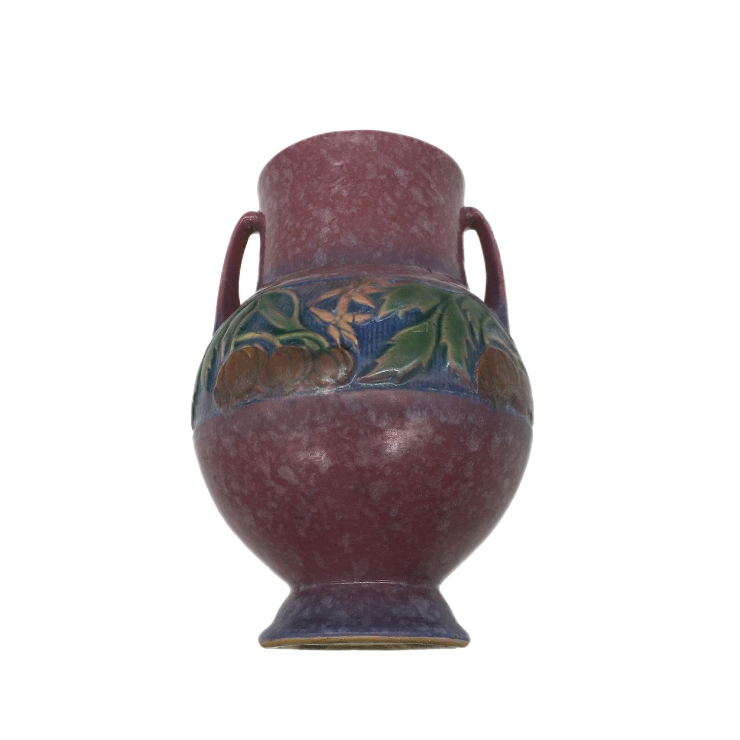 Vintage Roseville Art Pottery Pink Purple Baneda Vase 589-6 Pumpkins
