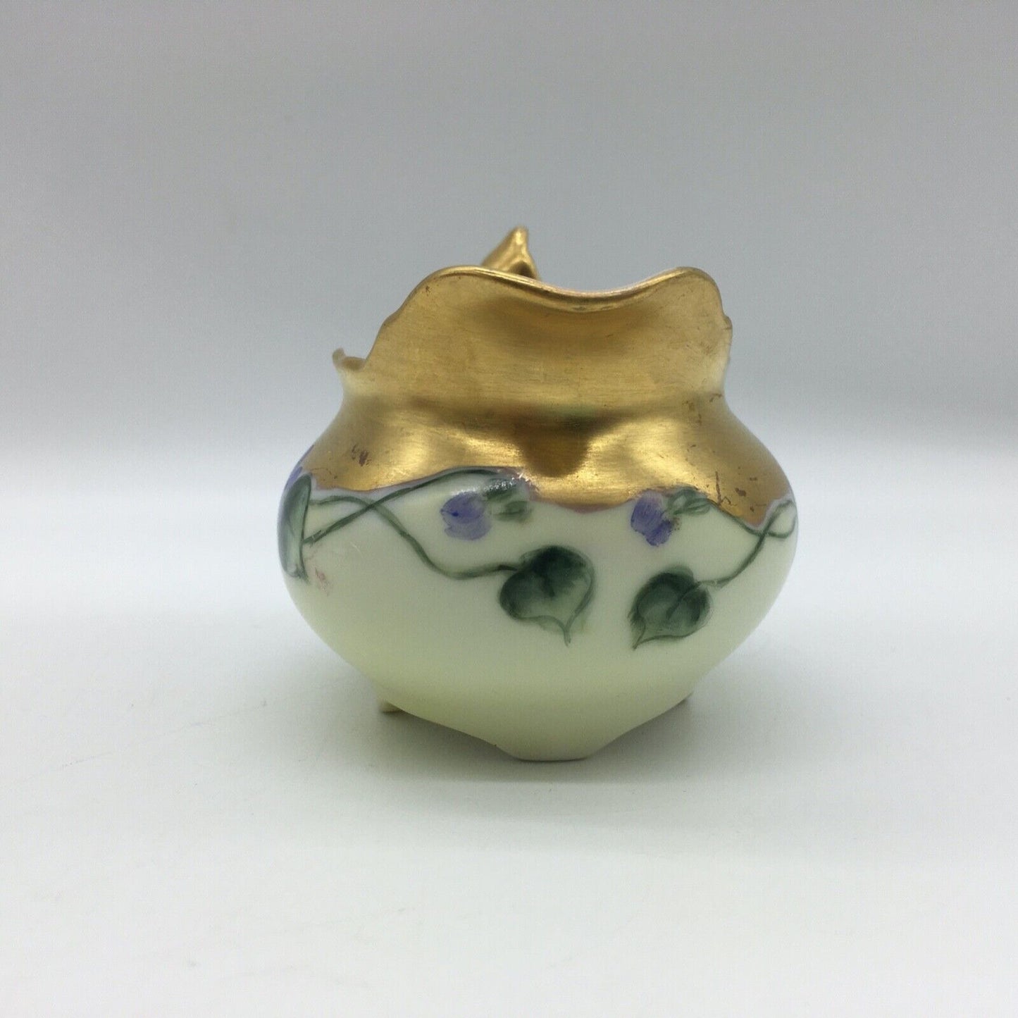 Imperial PSL Austria Cream Sugar Set Hand Painted Floral Gold Trim Antique 1918