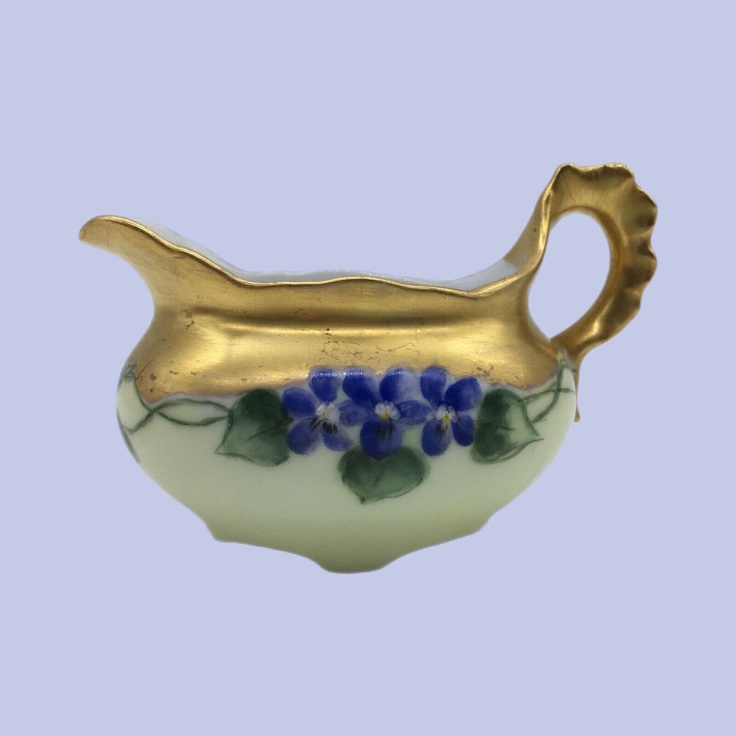 Imperial PSL Austria Cream Sugar Set Hand Painted Floral Gold Trim Antique 1918