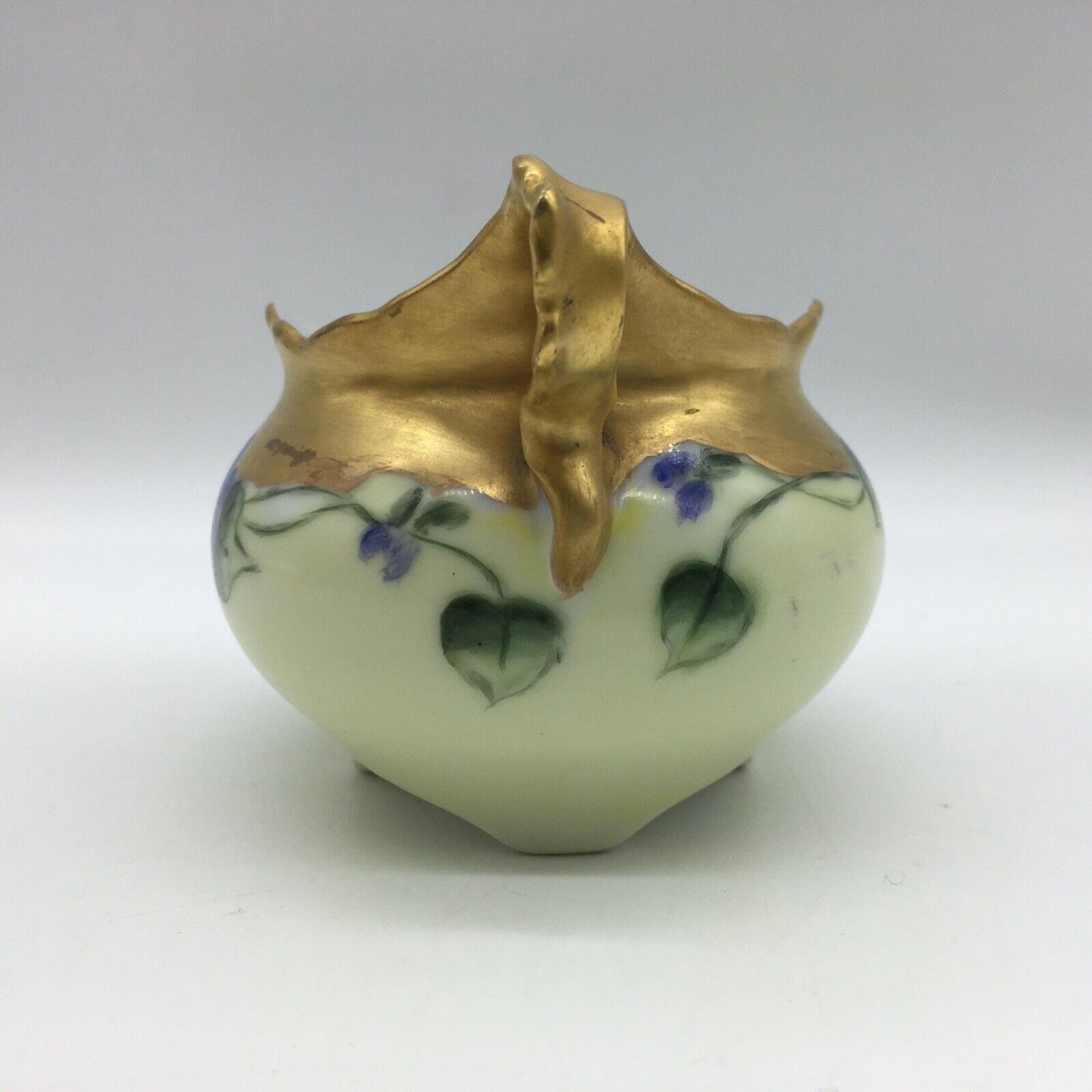 Imperial PSL Austria Cream Sugar Set Hand Painted Floral Gold Trim Antique 1918