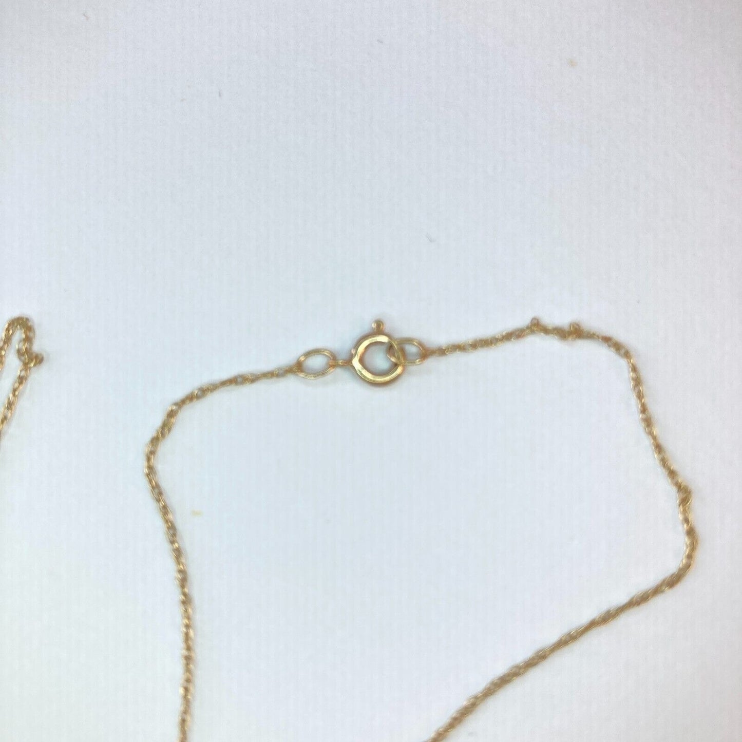Diamond Necklace Tear Drop Pendant Stamped JMC 10K Yellow Gold on 10K Chain VTG