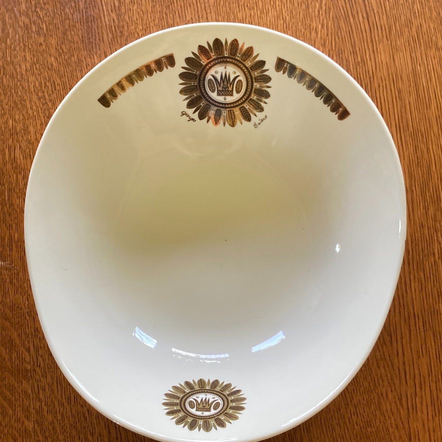 MCM Georges Briard Chip and Dip Bowl Set Vintage 1960s Regalia Design Modernist