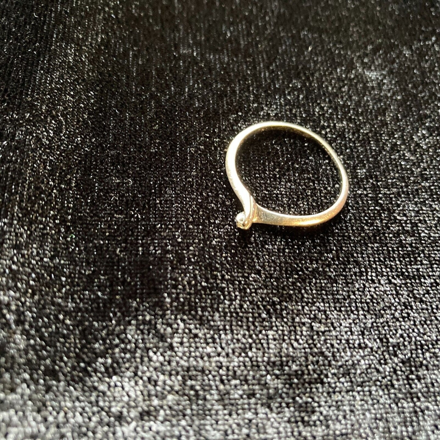 Vintage 10k White Gold Promise Ring With Single Natural Diamond Accent Size 6.25