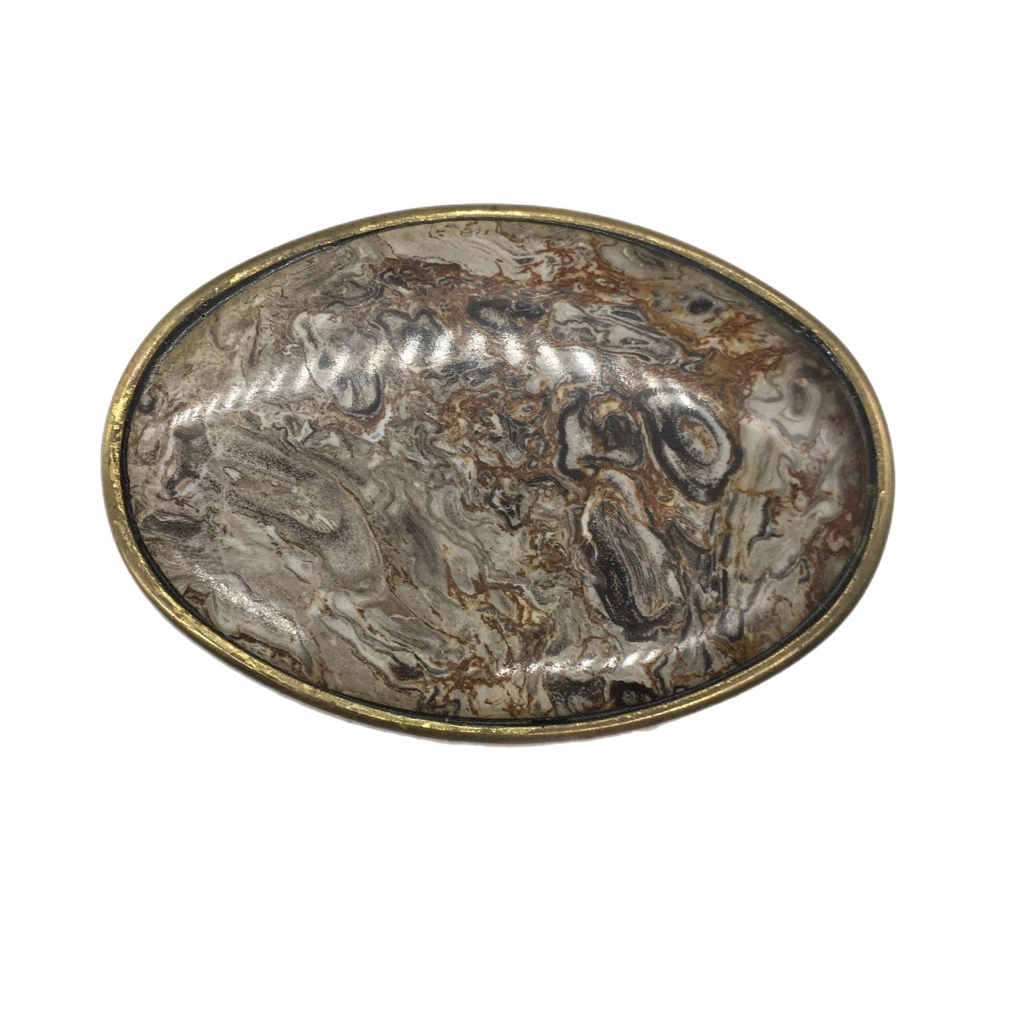 Belt Buckle Petrified Palm Root, Solid Brass Buckle, 1983 BTS Belt Buckle, Organic Belt Buckle, Belt Accessories, BTS USA, Vintage Buckle