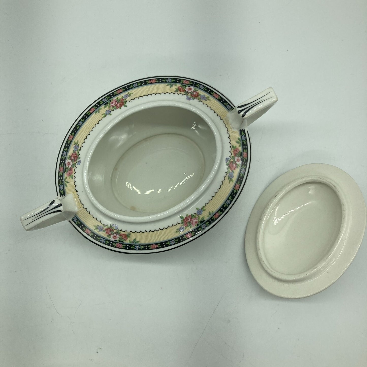 Antique 1925 Homer Laughlin L5N USA Serving Pieces Butter Dome Sugar Dish Gravy