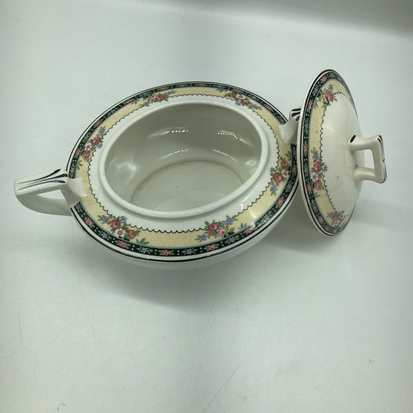 Antique 1925 Homer Laughlin L5N USA Serving Pieces Butter Dome Sugar Dish Gravy