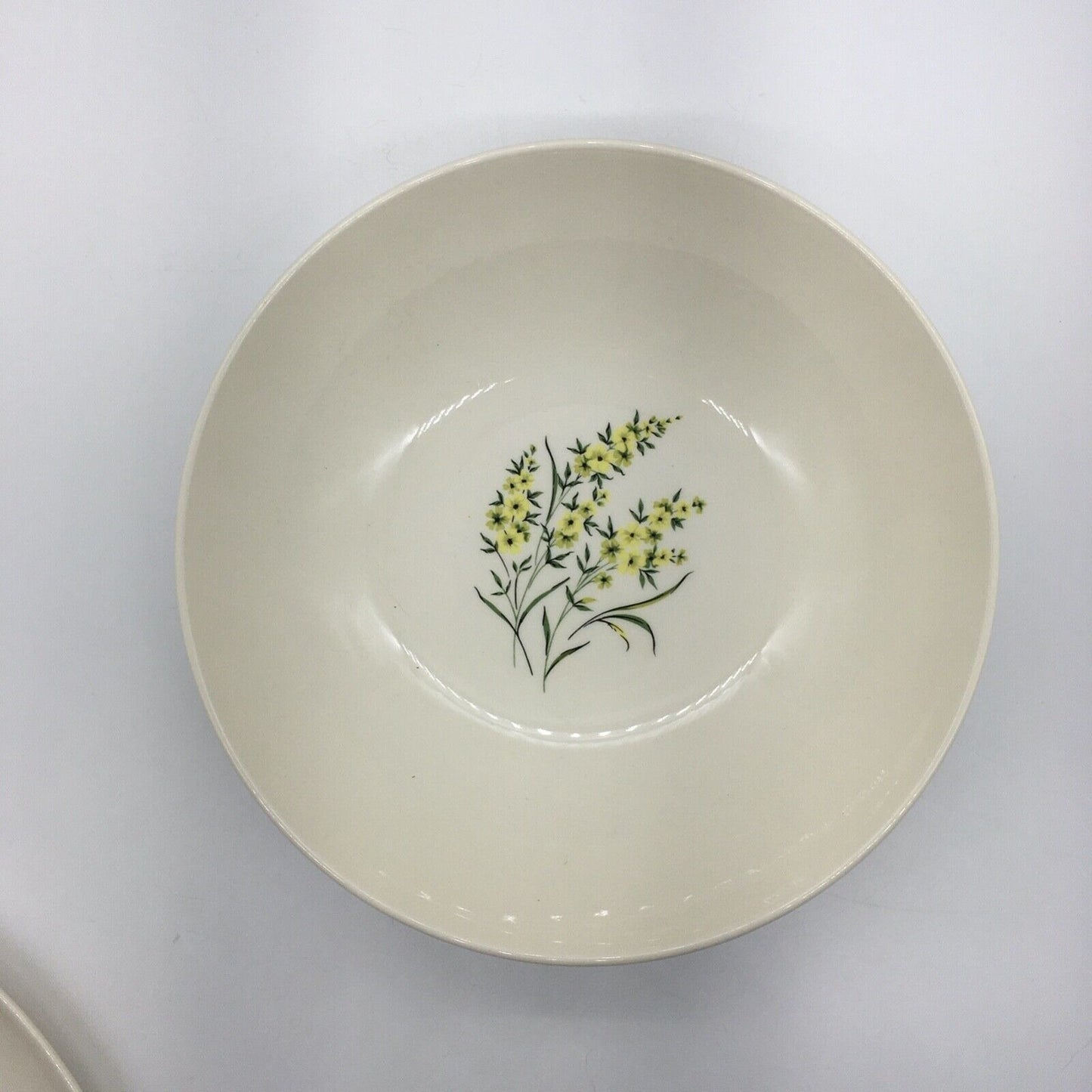 Taylor Smith & Taylor Serving Platter & Bowl Lemon Blossom Sage Green & Yellow