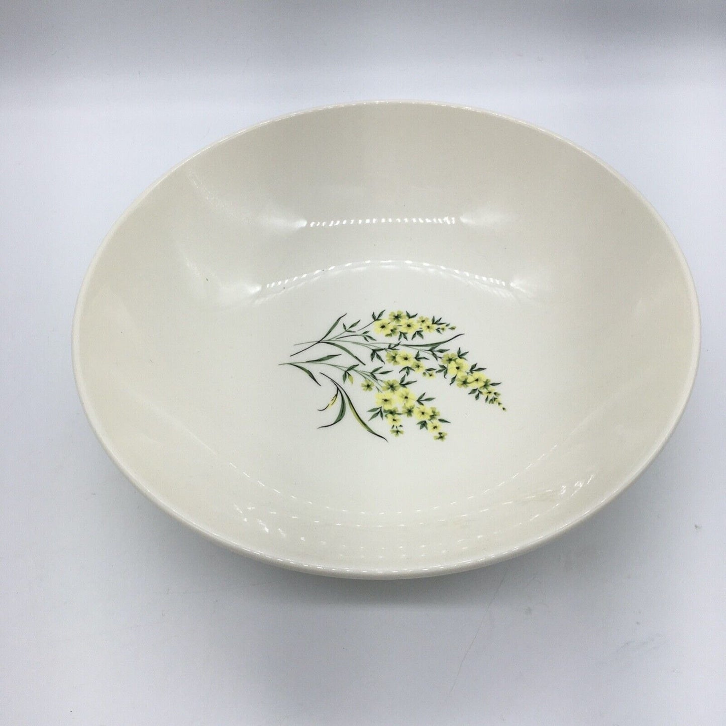 Taylor Smith & Taylor Serving Platter & Bowl Lemon Blossom Sage Green & Yellow