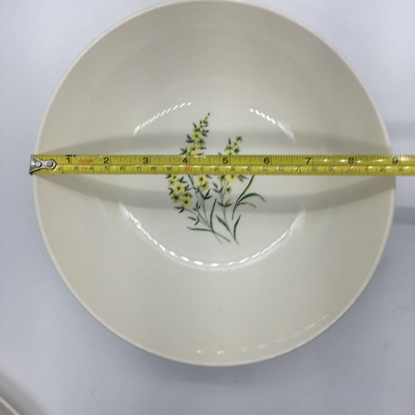 Taylor Smith & Taylor Serving Platter & Bowl Lemon Blossom Sage Green & Yellow