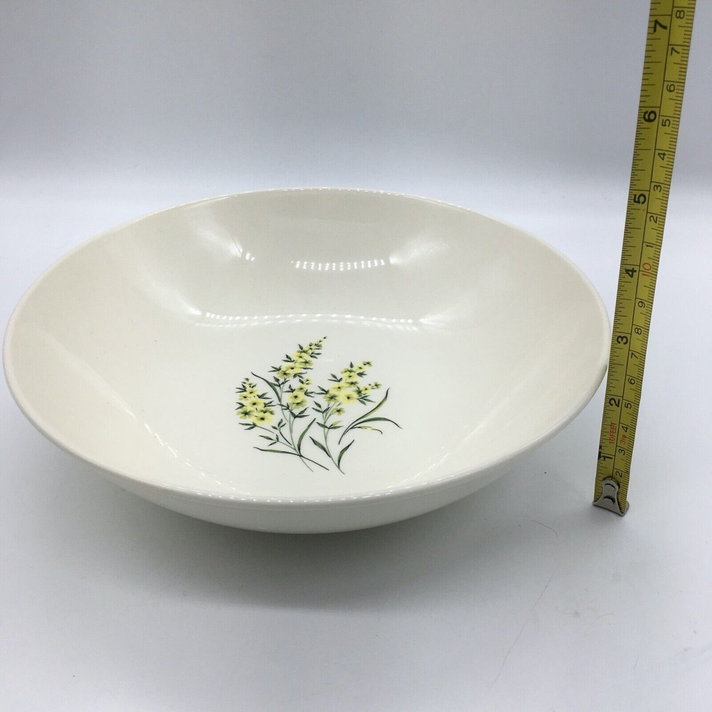 Taylor Smith & Taylor Serving Platter & Bowl Lemon Blossom Sage Green & Yellow