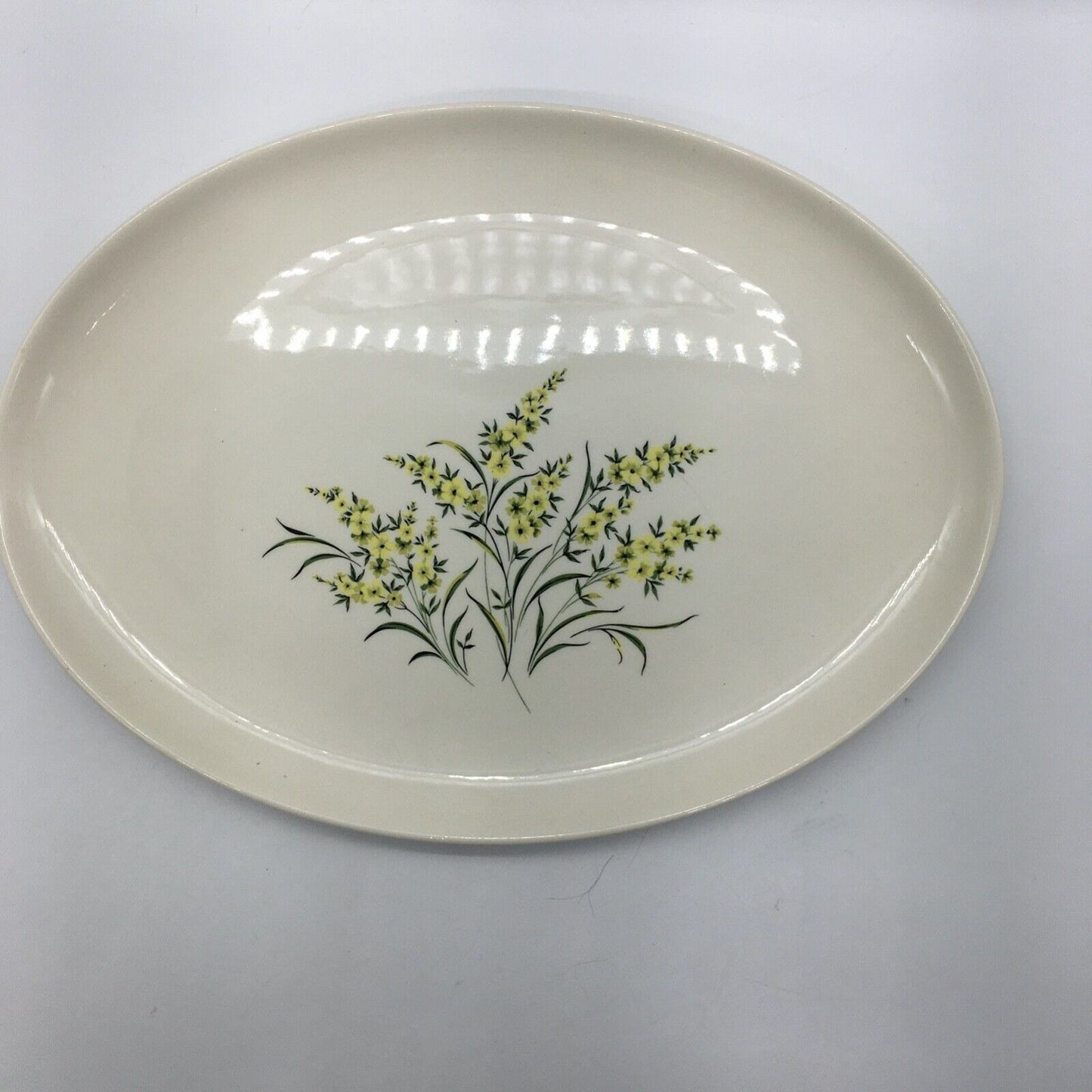 Taylor Smith & Taylor Serving Platter & Bowl Lemon Blossom Sage Green & Yellow