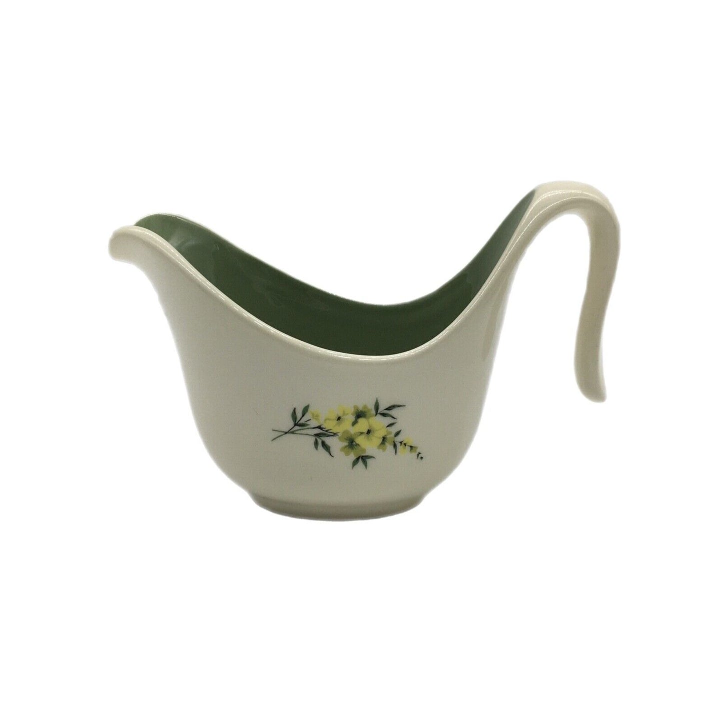 Taylor Smith & Taylor Cream & Lidded Sugar Set Lemon Blossom Sage Green & Yellow