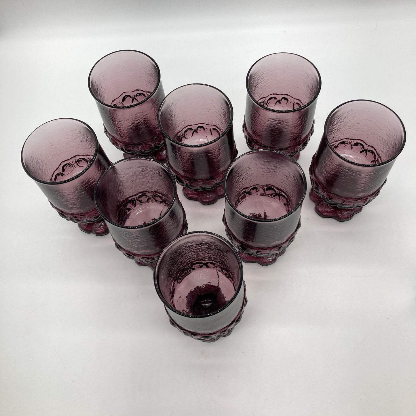 Tiffin Franciscan Madeira Plum Amethyst 8oz. Goblets Set of 8 Mid Century Barware