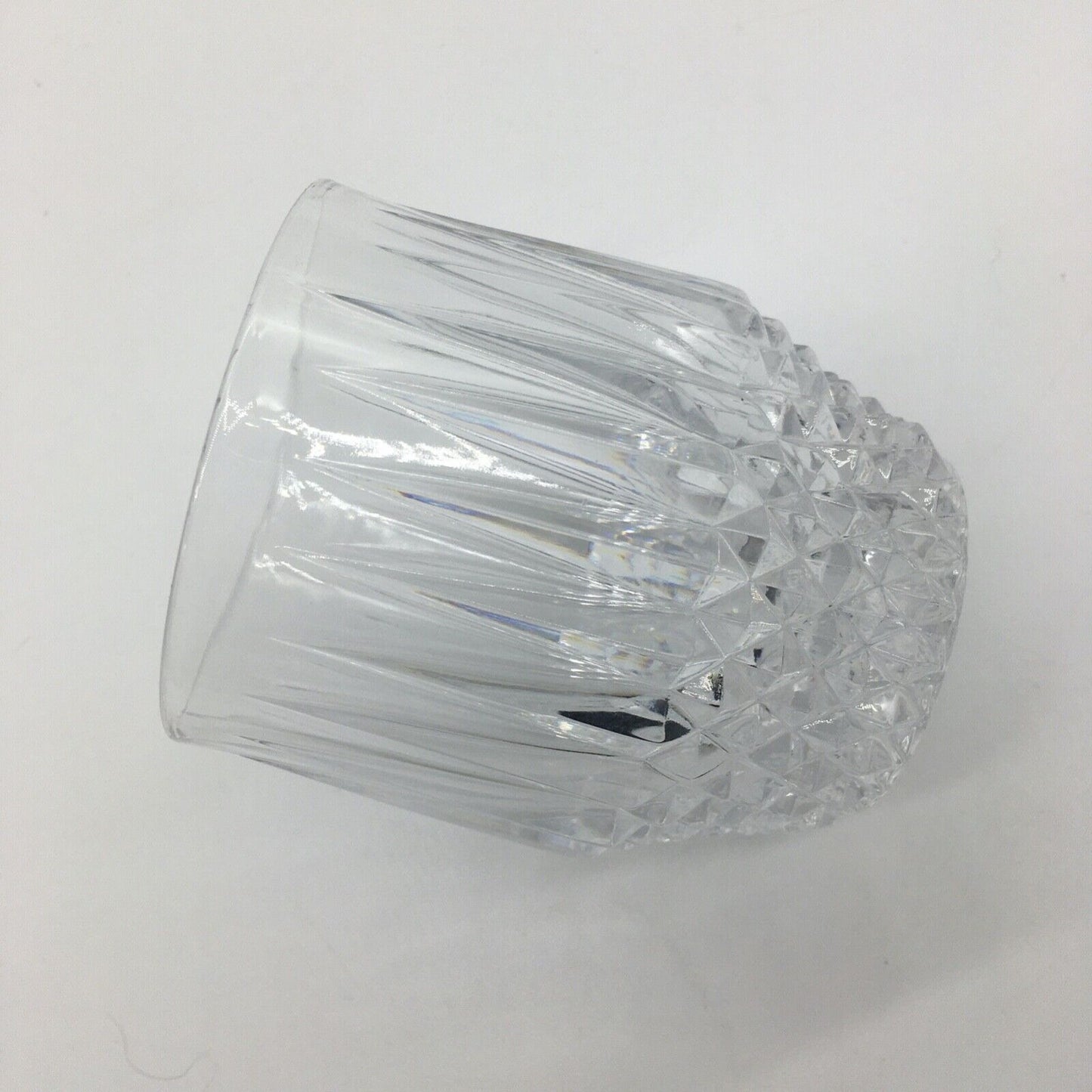 Barware Set of 6 Lowball Whisky Glass Heavy Diamond Point Fancy Cocktail Glasses