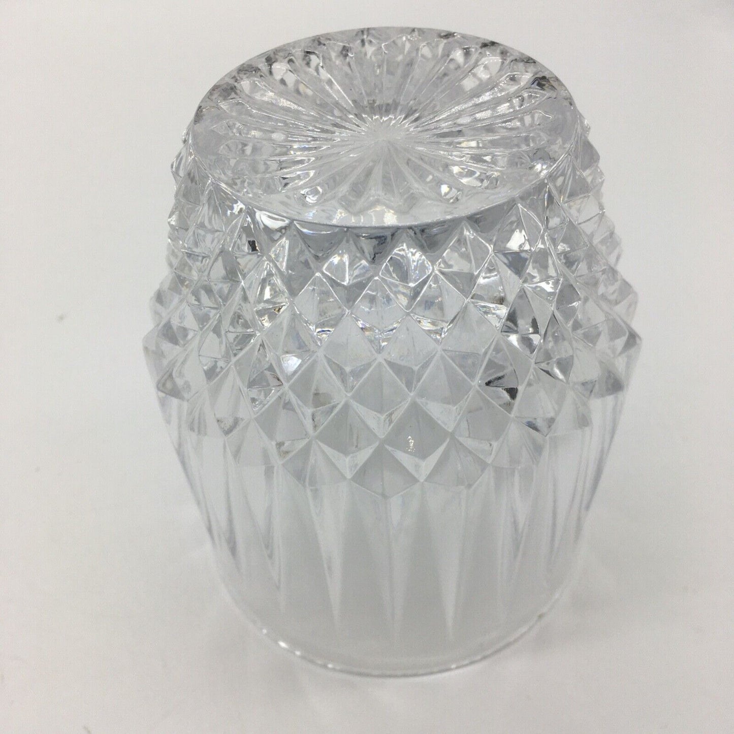 Barware Set of 6 Lowball Whisky Glass Heavy Diamond Point Fancy Cocktail Glasses