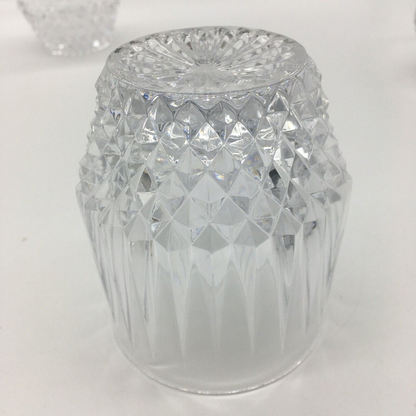 Barware Set of 6 Lowball Whisky Glass Heavy Diamond Point Fancy Cocktail Glasses