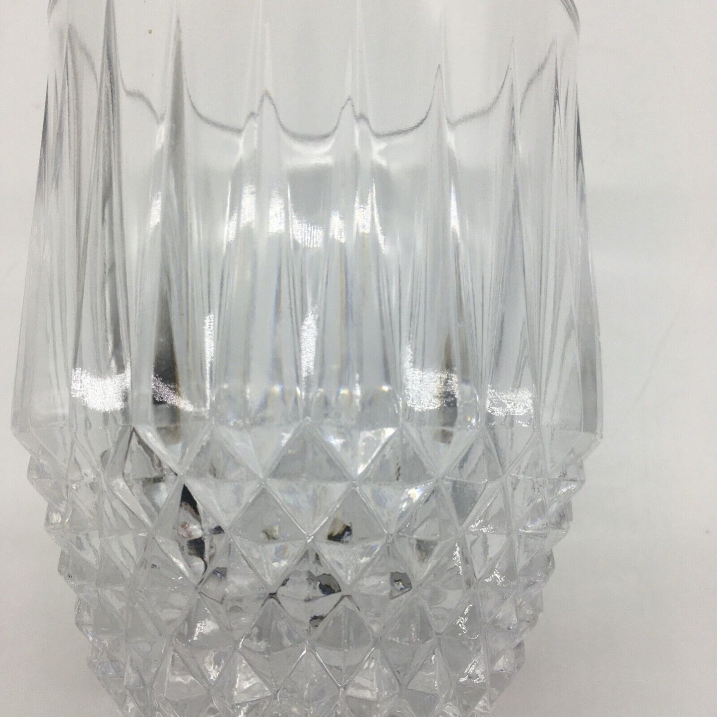 Barware Set of 6 Lowball Whisky Glass Heavy Diamond Point Fancy Cocktail Glasses