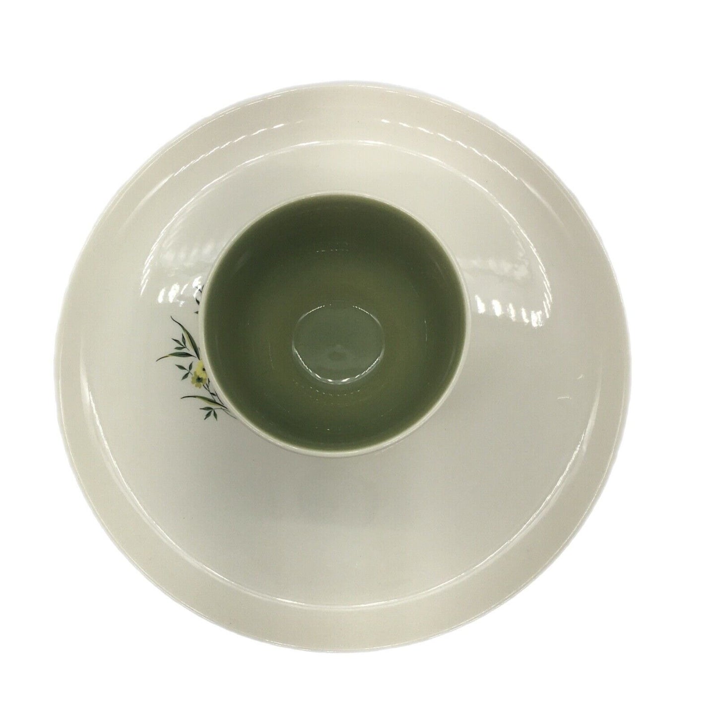 Taylor Smith & Taylor Serving Platter Dip Bowl Lemon Blossom Sage Green & Yellow