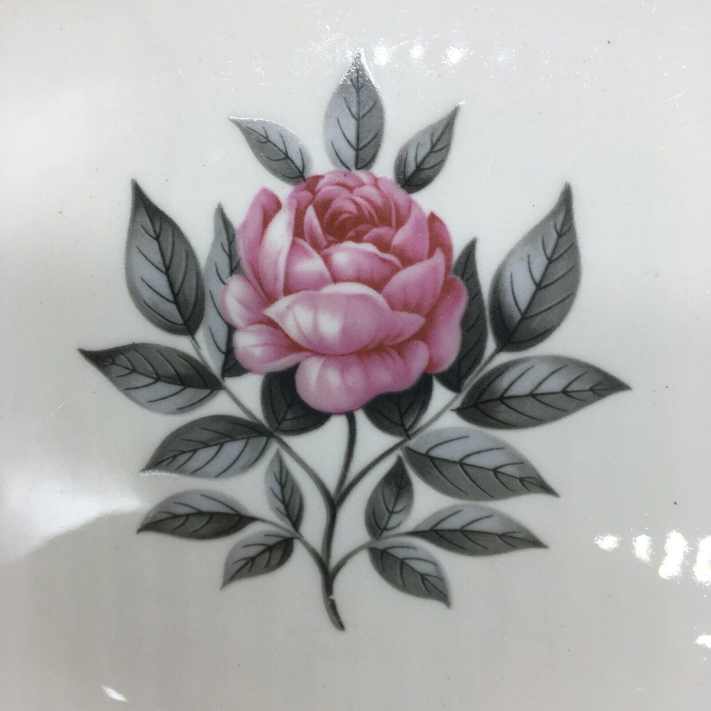 Cunningham & Pickett Inc 2 Serving Platters Norway Rose Pink Cream Porcelain VTG
