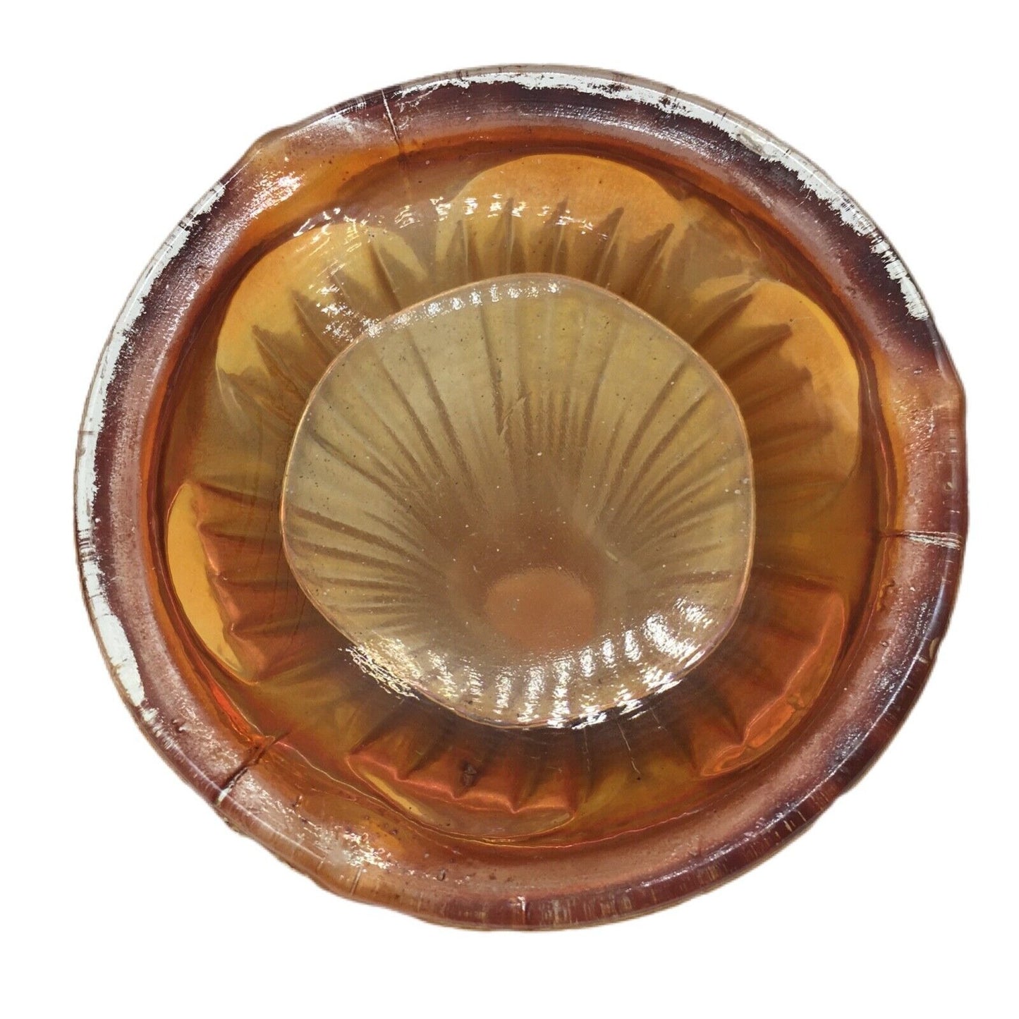 Fenton Marigold Carnival Glass Fine Rib Vase 11.5" Iridescent Art Glass Made in USA