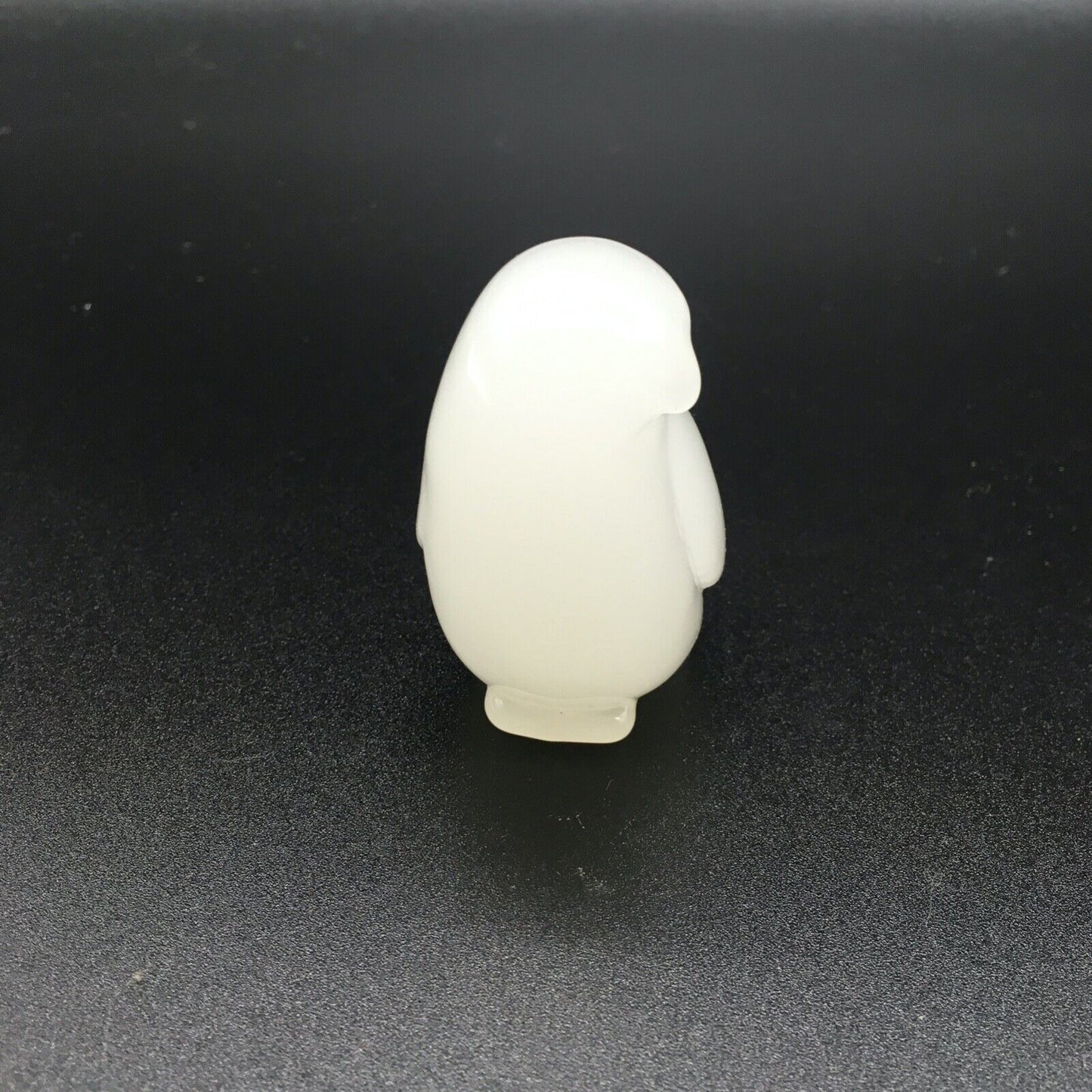Hadeland Opaline Glass 2.5" Snow Owl Figurine VTG White Norwegian Art Sculpture