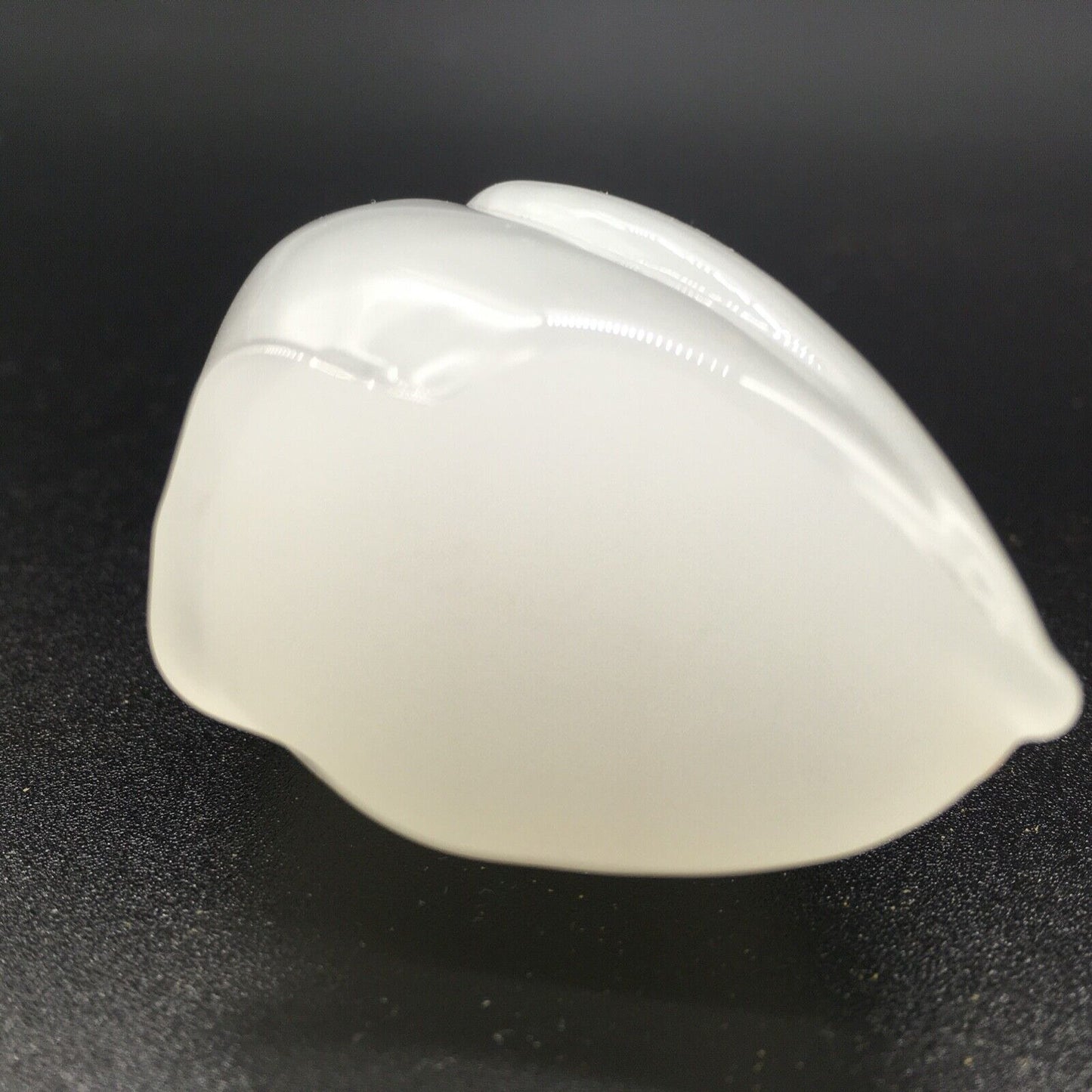 Hadeland Opaline Glass 2.5" Snow Owl Figurine VTG White Norwegian Art Sculpture