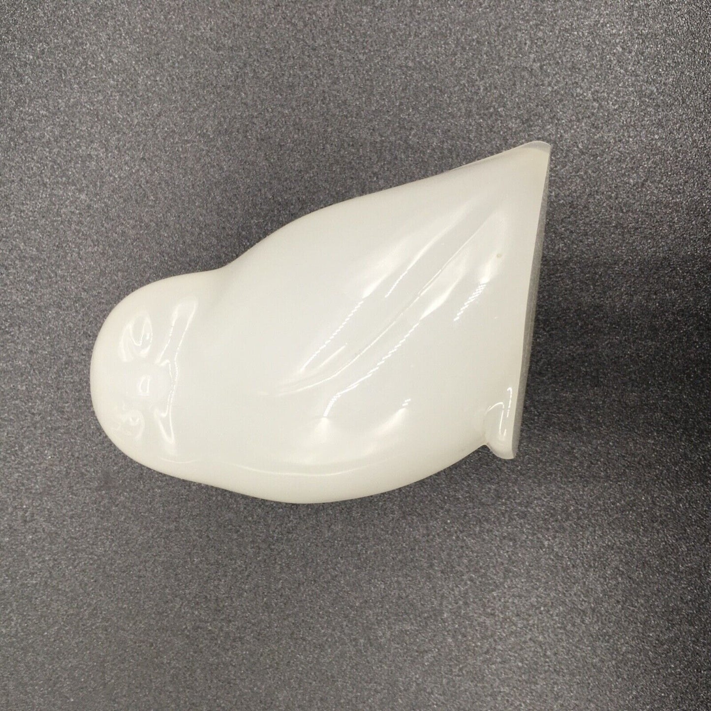 Hadeland Opaline Glass 2.5" Snow Owl Figurine VTG White Norwegian Art Sculpture
