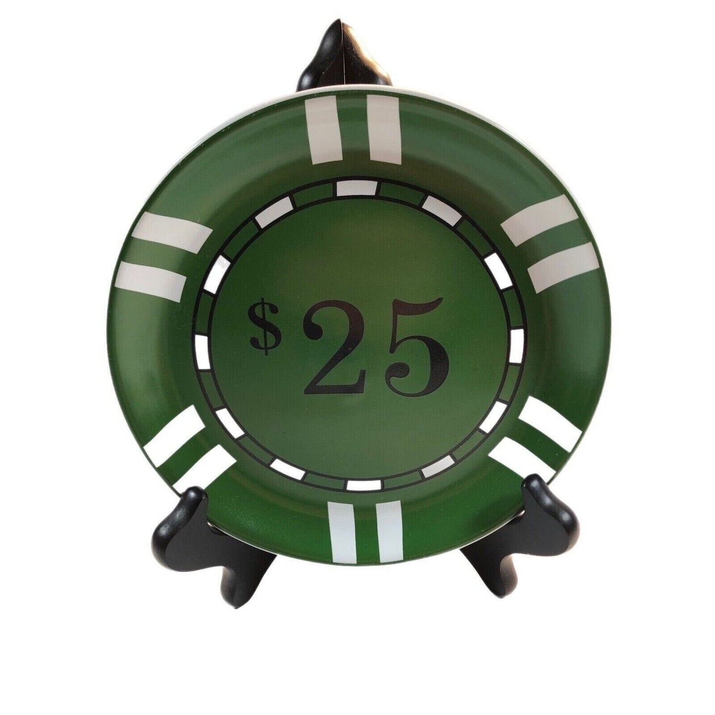 Set of 4 Plates 6" Poker Chip Sur La Table $25 Green $10 Blue $5 Red $1 White