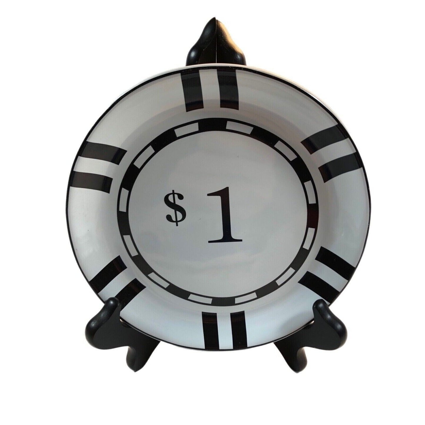 Set of 4 Plates 6" Poker Chip Sur La Table $25 Green $10 Blue $5 Red $1 White