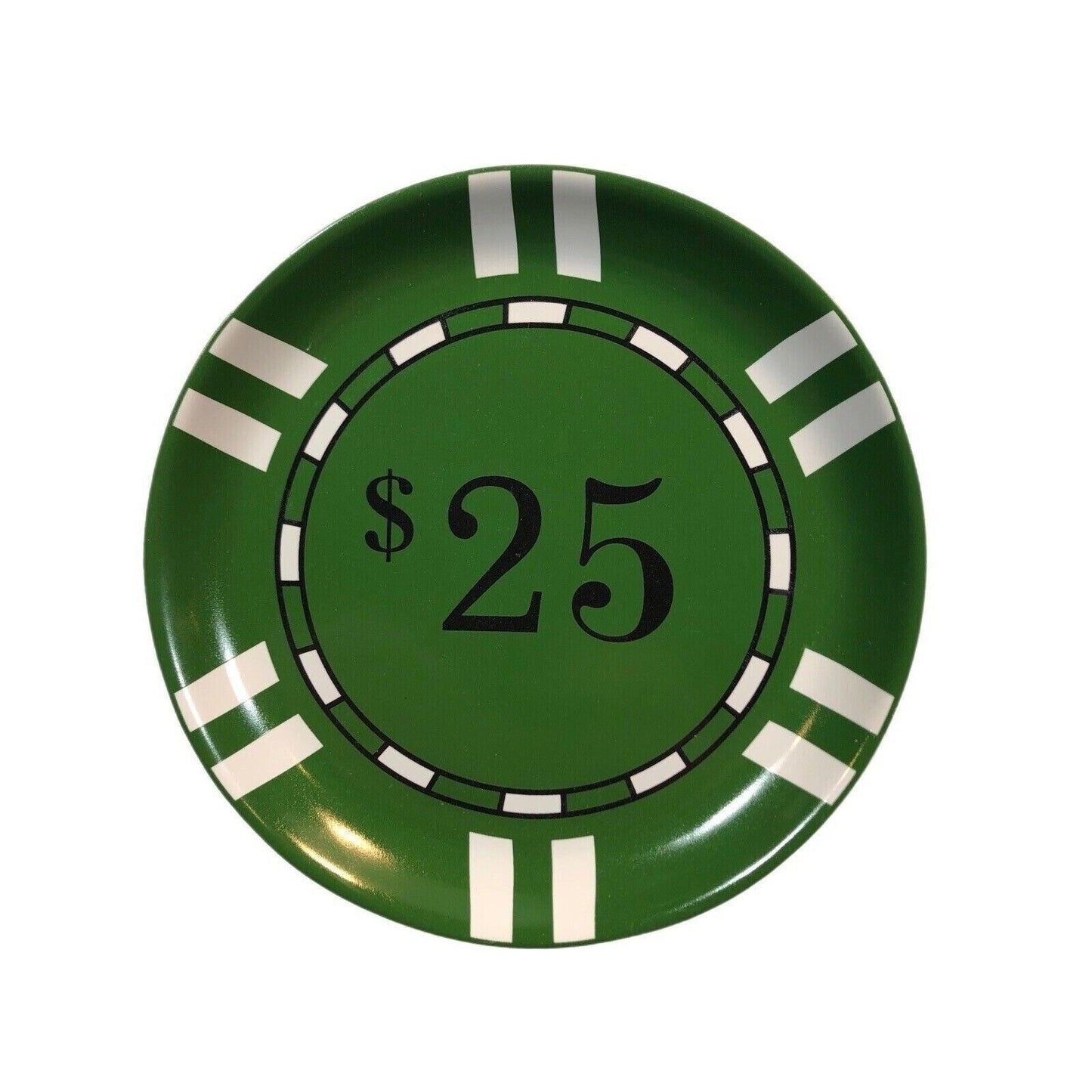 Set of 4 Plates 6" Poker Chip Sur La Table $25 Green $10 Blue $5 Red $1 White